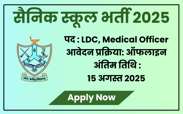 Sainik School Bharti 2025